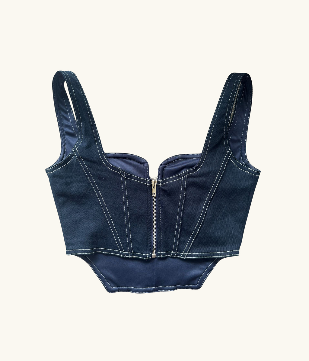 DENIM CROP TOP